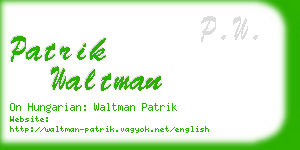 patrik waltman business card